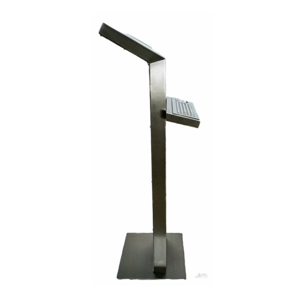 mv-station 04 Edelstahl Videostele mit 10,1" Display und Tastatur – Bild 2