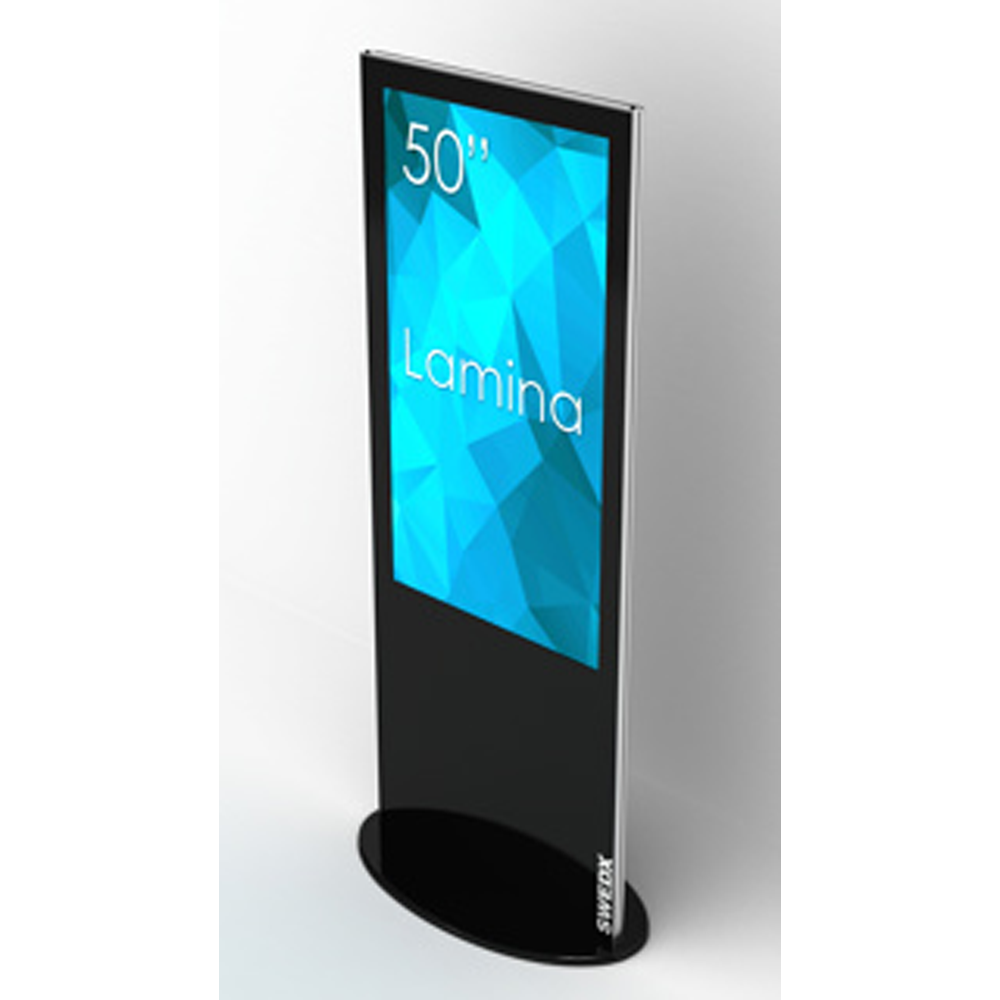 SWEDX Lamina 50" Freestanding Digital Screen schwarz – 4K UHD